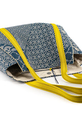 Sac Cabāzoon - indigo "multi motifs" traditionnel - tissu Japonais