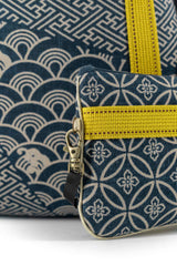 Sac Cabāzoon - indigo "multi motifs" traditionnel - tissu Japonais
