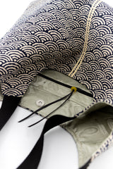 sac "Kumi"- motif "vague" - tissu traditionnel japonais