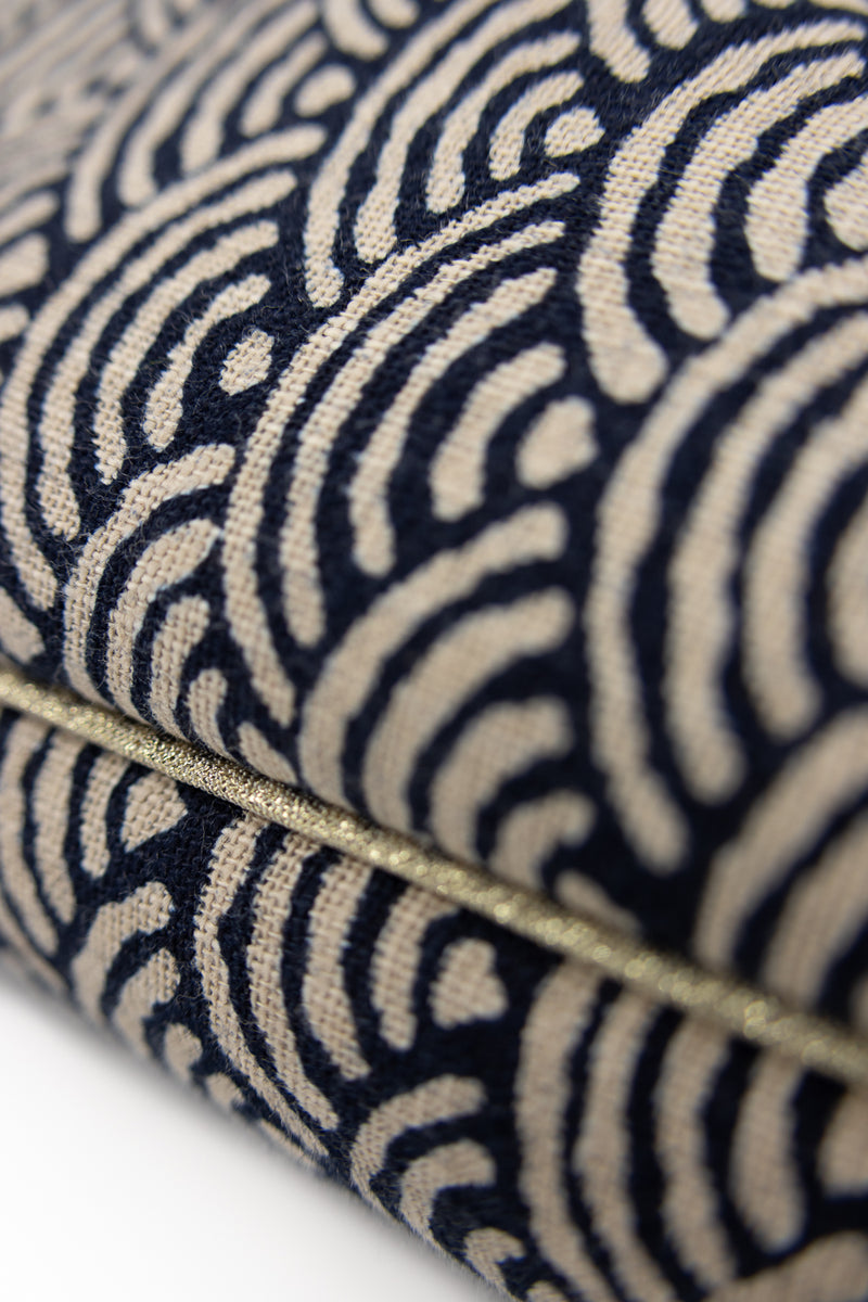 sac "Kumi"- motif "vague" - tissu traditionnel japonais