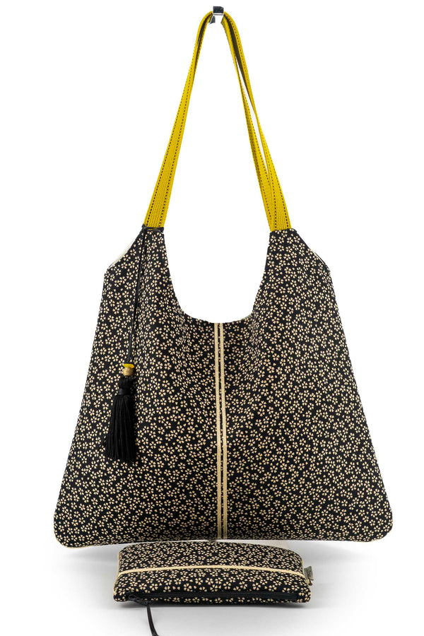 sac "Kumi" avec pochette - série "UME" - Tissu japonais