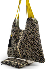 sac "Kumi" avec pochette - série "UME" - Tissu japonais