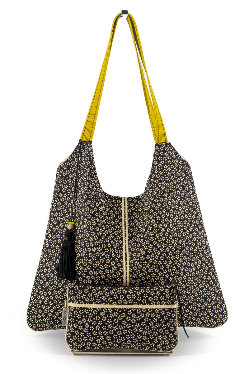 sac "Kumi" avec pochette - série "UME" - Tissu japonais