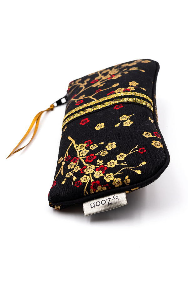 Etui à lunette - Madame Butterfly/noir- tissu Japonais
