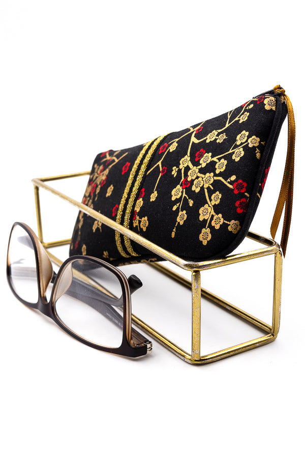 Etui à lunette - Madame Butterfly/noir- tissu Japonais