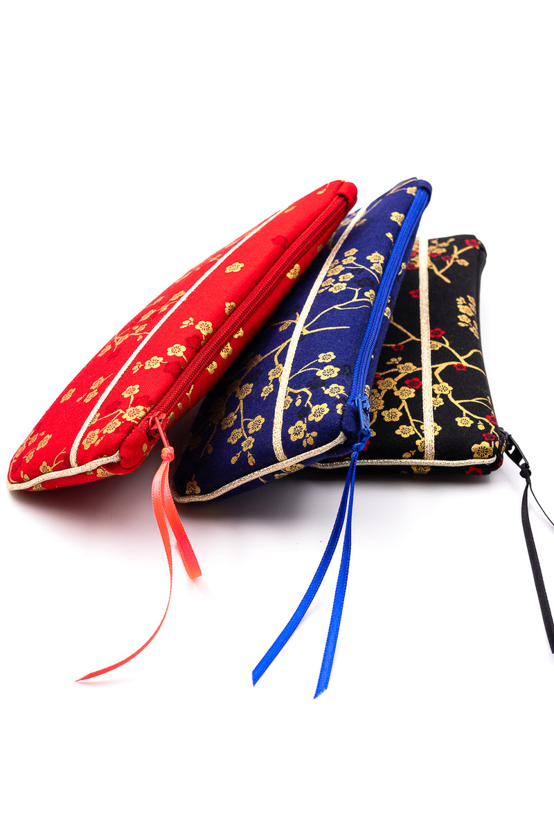 Etui à lunette - Madame Butterfly / 3 couleurs, doré- tissu Japonais