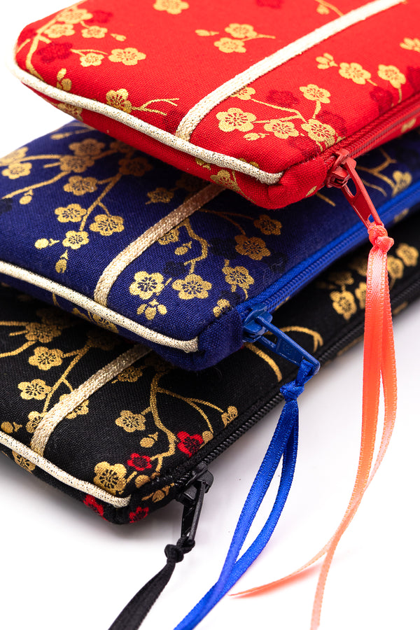 Etui à lunette - Madame Butterfly / 3 couleurs, doré- tissu Japonais