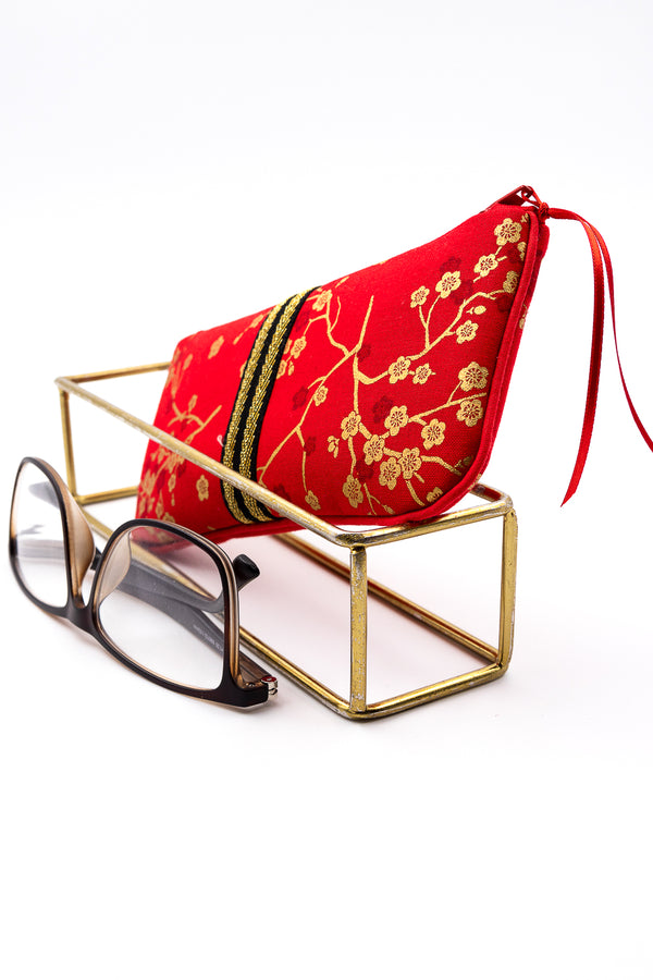 Etui à lunette - Madame Butterfly/rouge - tissu Japonais