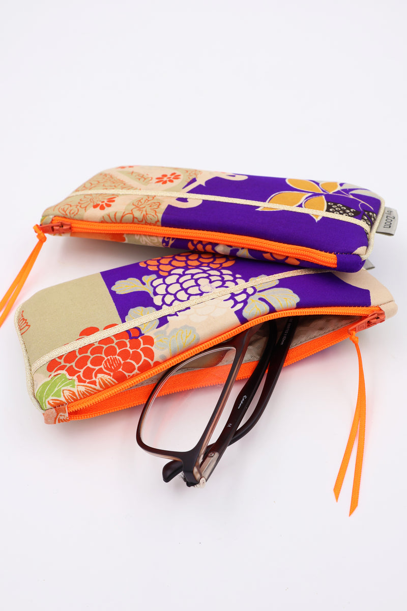 étui à lunette tissu de kimono ancien - soie -