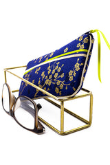 Etui à lunette - Madame Butterfly/bleu roi- tissu Japonais