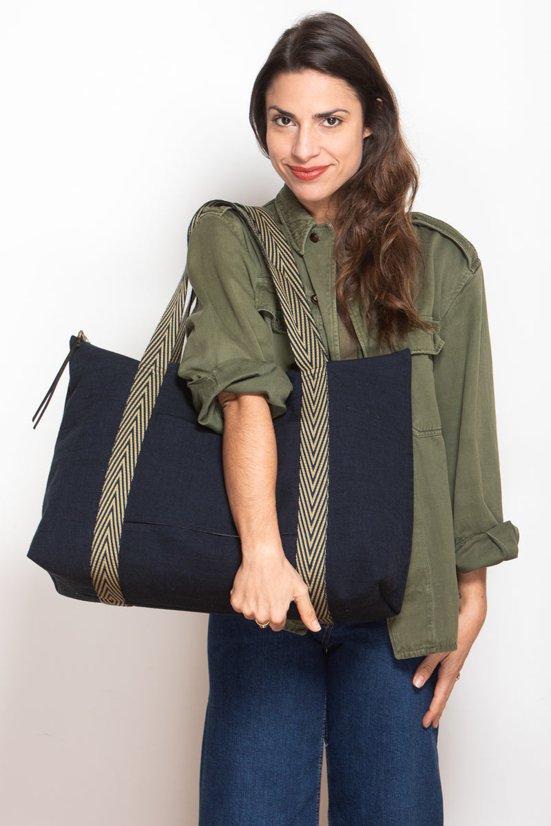 Sac WE - indigo dark blue - Tissu Japonais