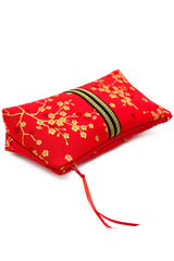 Trousse à maquillage S,M + Pinceau - Madame Butterfly/rouge - tissu japonais