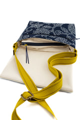 sac baby annā - Indigo floral impression main - tissu japonais