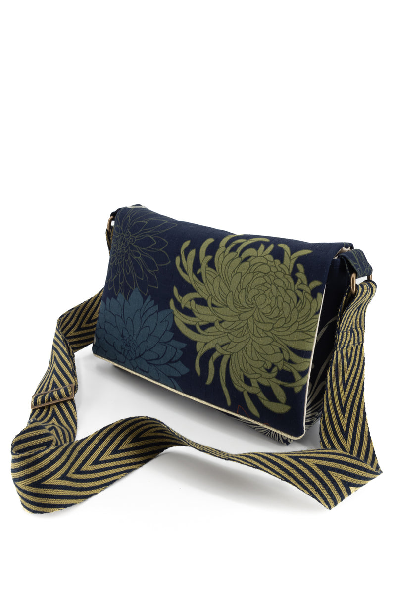 Sac "baby annā" - blue kiku - tissu japonais