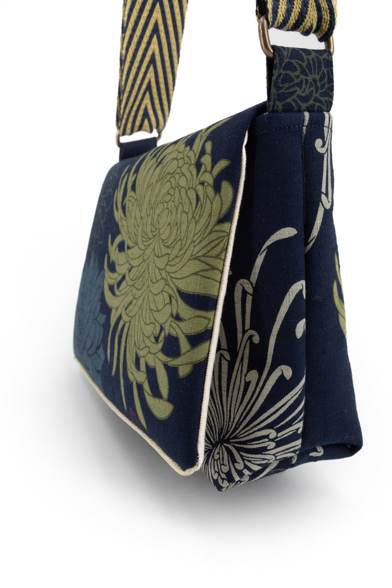 Sac "baby annā" - blue kiku - tissu japonais