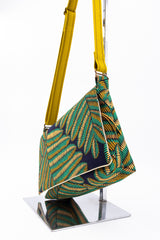 Sac baby annā -  motif palme Vert/ocre - tissu français