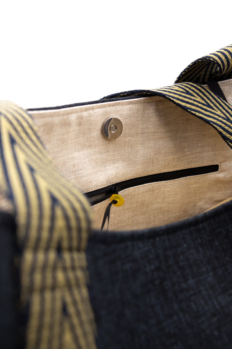 Sac Cabāzoon - dark grey - bandoulière chevron