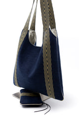sac "Kumi"- blue dark indigo - Tissu japonais