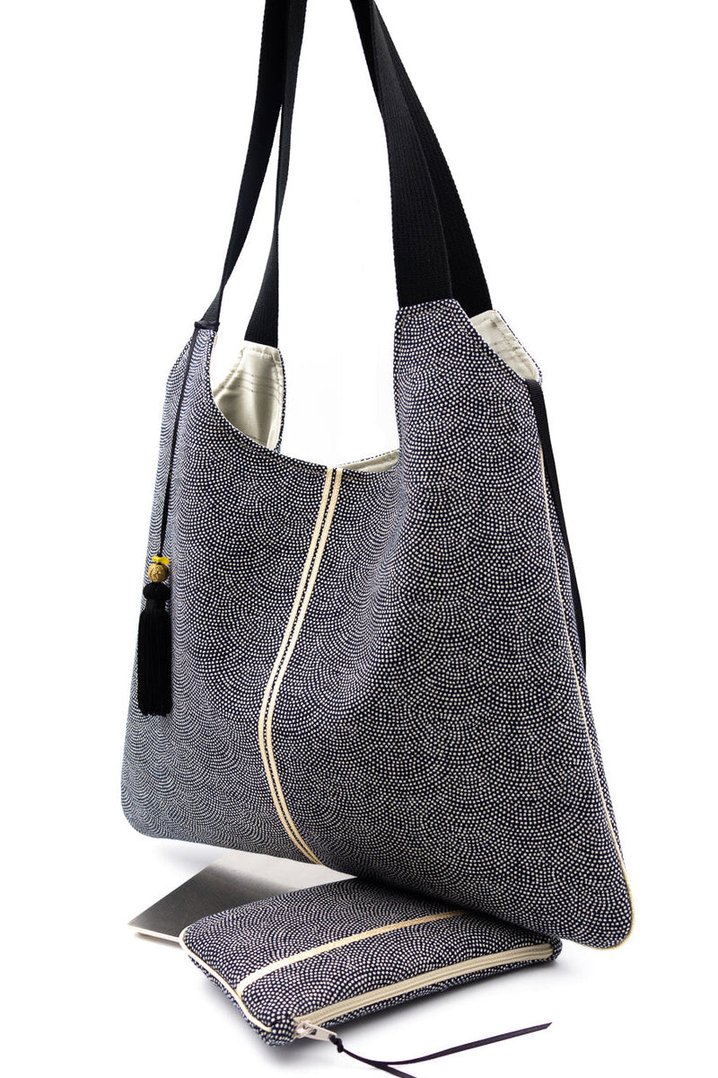 sac "Kumi"- motif samekomon - tissu traditionnel japonais