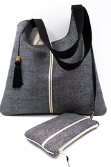 sac "Kumi"- motif samekomon - tissu traditionnel japonais