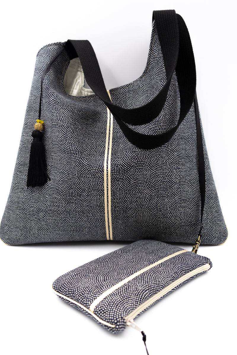 sac "Kumi"- motif samekomon - tissu traditionnel japonais