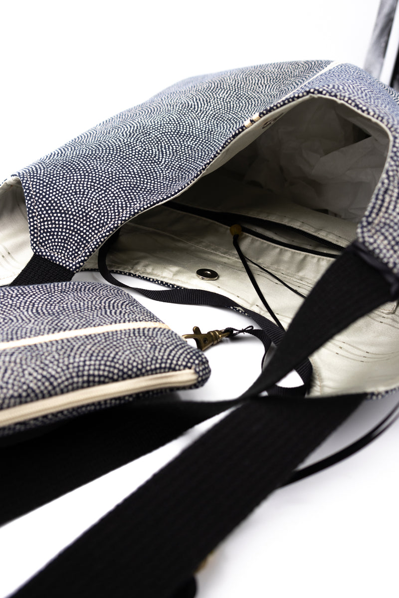 sac "Kumi"- motif samekomon - tissu traditionnel japonais