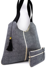 sac "Kumi"- motif samekomon - tissu traditionnel japonais