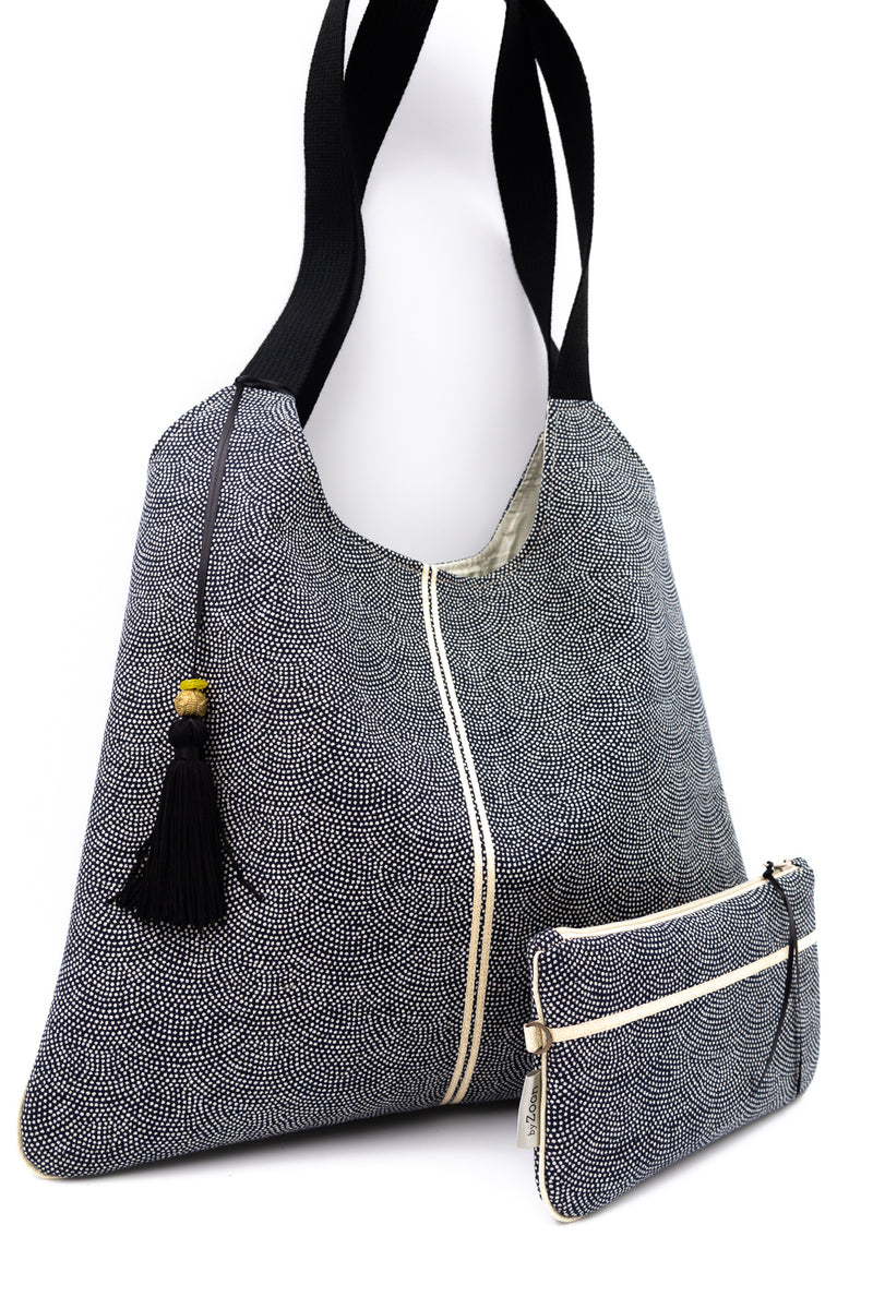 sac "Kumi"- motif samekomon - tissu traditionnel japonais