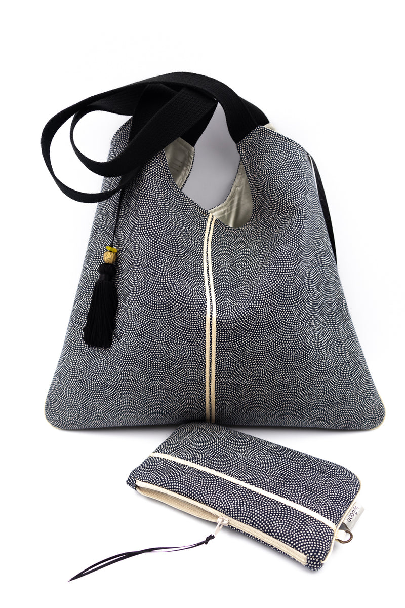 sac "Kumi"- motif samekomon - tissu traditionnel japonais