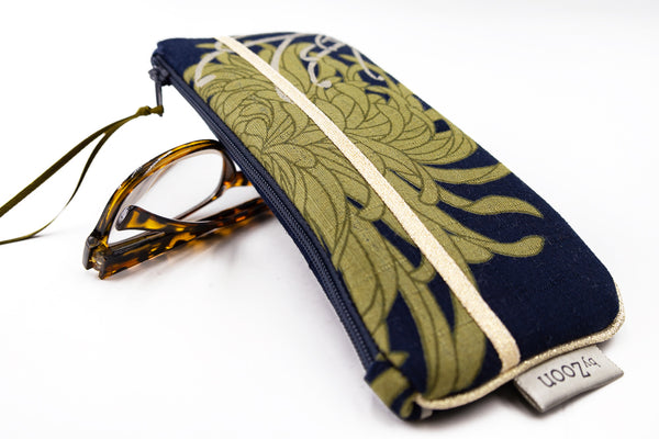 Etui à lunette - blue kiku - tissu traditionnel Japonais (Copie)