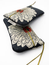 Etui à lunettes - série "red heart kiku"/kaki - tissu Japonais