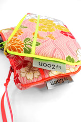 Etui à lunette - serie "kiku rose"/rose & jaune fluo - tissu Japonais (Copie) (Copie)