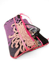 Etui à lunette - serie "kiku violet"/rose- tissu Japonais
