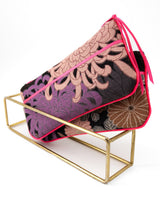 Etui à lunette - serie "kiku violet"/rose- tissu Japonais