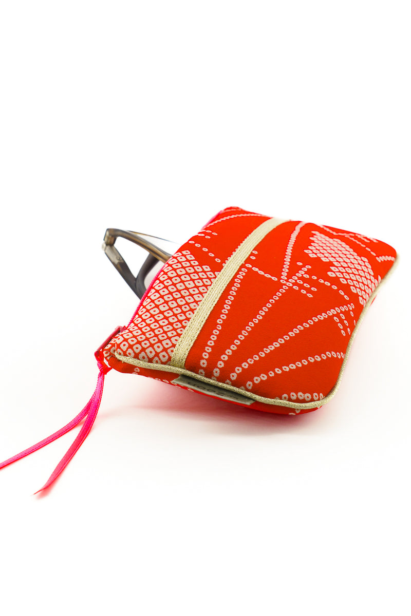 étui à lunette - tissu de kimono japonais ancien - soie -