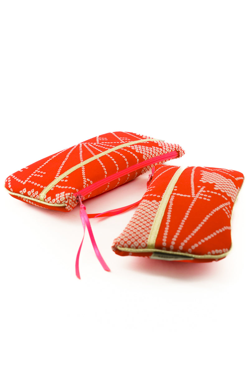 étui à lunette - tissu de kimono japonais ancien - soie -