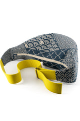 sac moon bag - indigo "multi motifs" traditionnel - tissu japonais