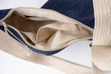 sac moon bag - tissage "blue jean" - tissu japonais