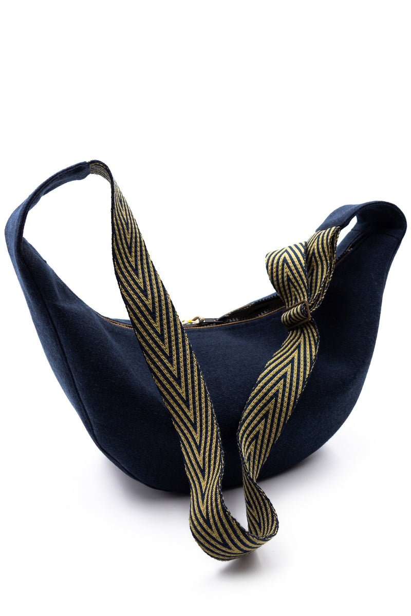 sac moon bag - indigo dark blue - tissu japonais