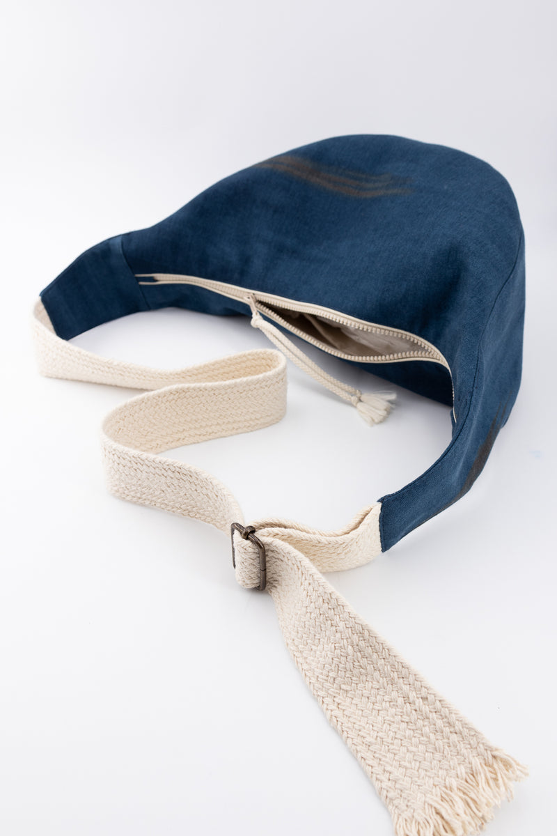 sac moon bag - motif "coup de pinceau"  - tissu japonais
