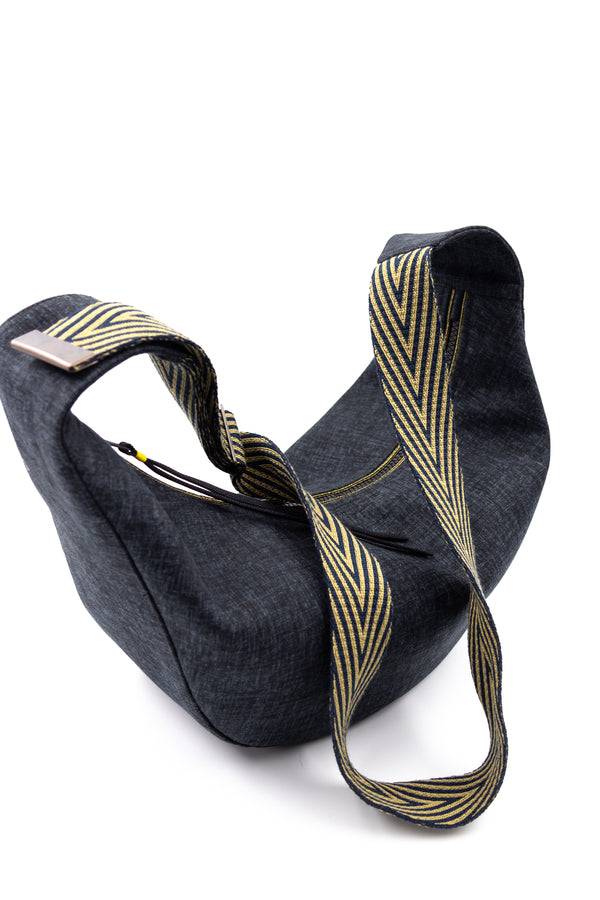 sac moon bag - Dark grey - tissu japonais