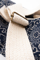sac moon bag - motif "floral" traditionnel - tissu japonais