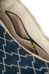 sac moon bag - indigo "multi motifs" traditionnel - tissu japonais