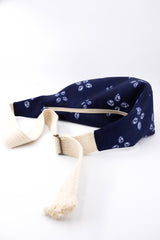 sac moon bag - motif "shibori" bleu nuit - tissu japonais
