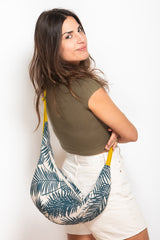 sac moon bag - motif palme - tissu français