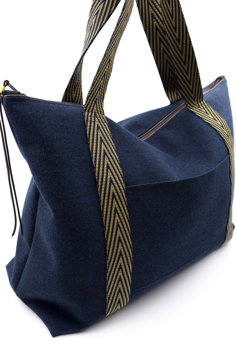 Sac WE - indigo dark blue - Tissu Japonais