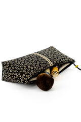 Trousse à maquillage S,M + Pinceau - série "UME" - Tissu japonais