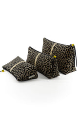 Trousse à maquillage S,M + Pinceau - série "UME" - Tissu japonais