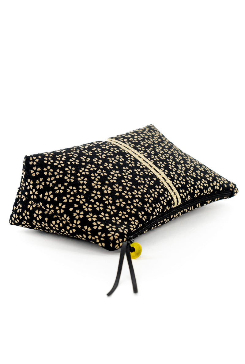 Trousse à maquillage S,M + Pinceau - série "UME" - Tissu japonais