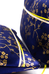 Trousse à maquillage S,M + Pinceau - Madame Butterfly/bleu - tissu japonais